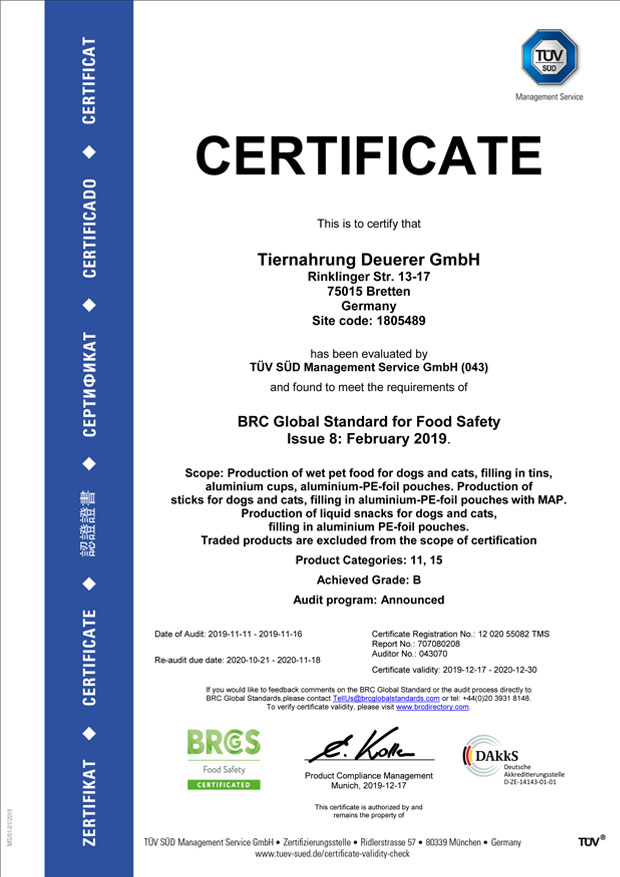 Qualitaet_fr Tiernahrung Deuerer GmbH